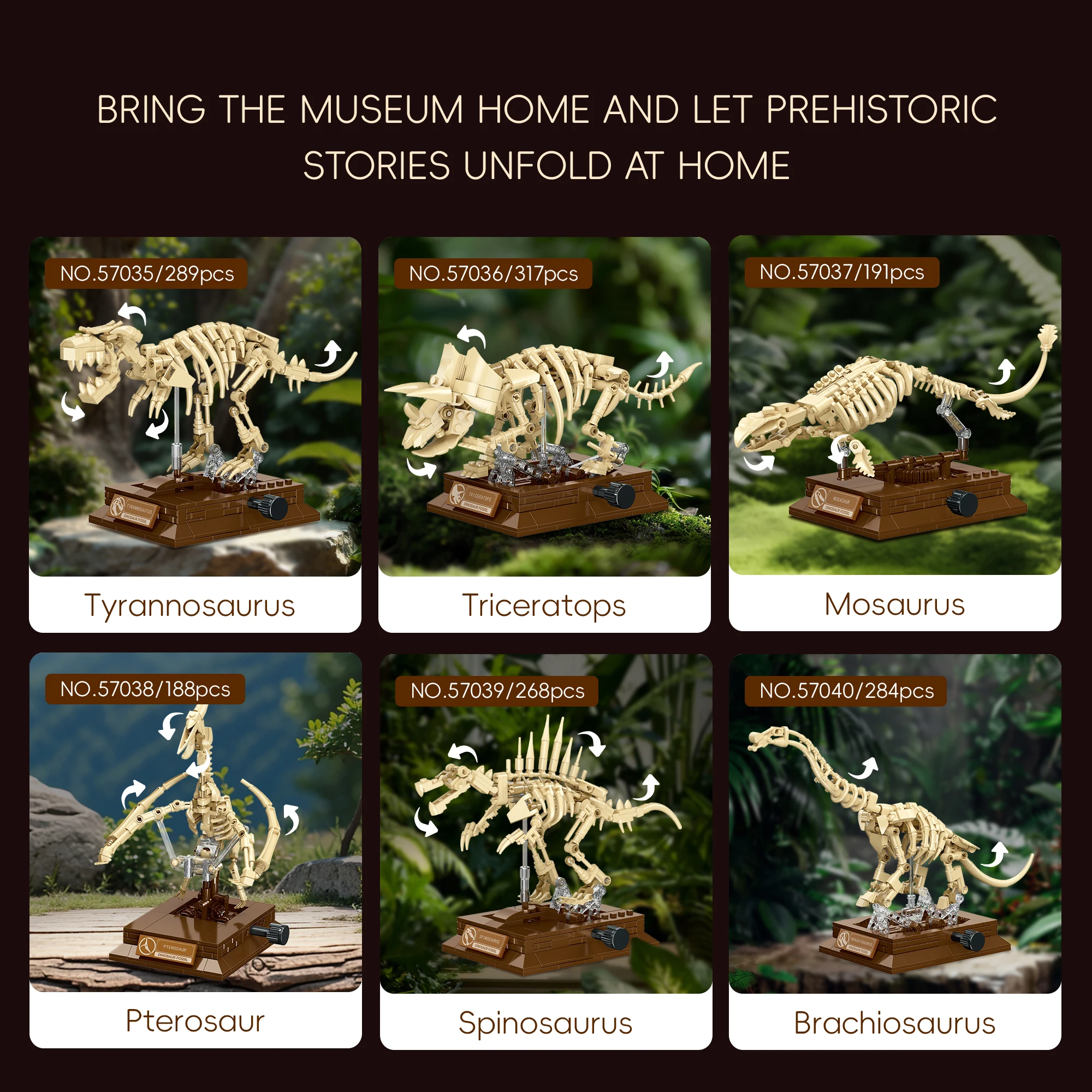 

Конструкторы-модели динозавров Юрского периода, включая Тираннозавра Рекса, Трицератопса и другие, игрушки-украшения для рабочего стола, подарки для детей