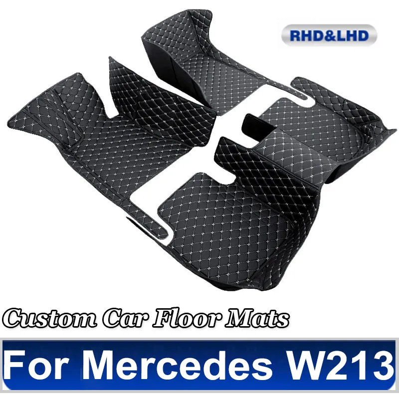 

Автомобильные коврики для Mercedes W213 2017-2020, Прямая поставка, аксессуары для салона автомобиля, кожаные коврики, коврики, подкладки для ног