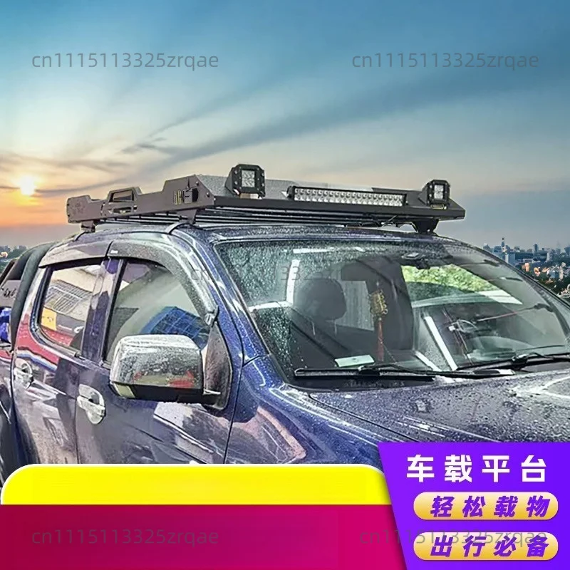 Suitable for Jiangxi Isuzu luggage frame New Dmax Lingtuo Ruimai modified special roof platform pickup truck car luggage rack