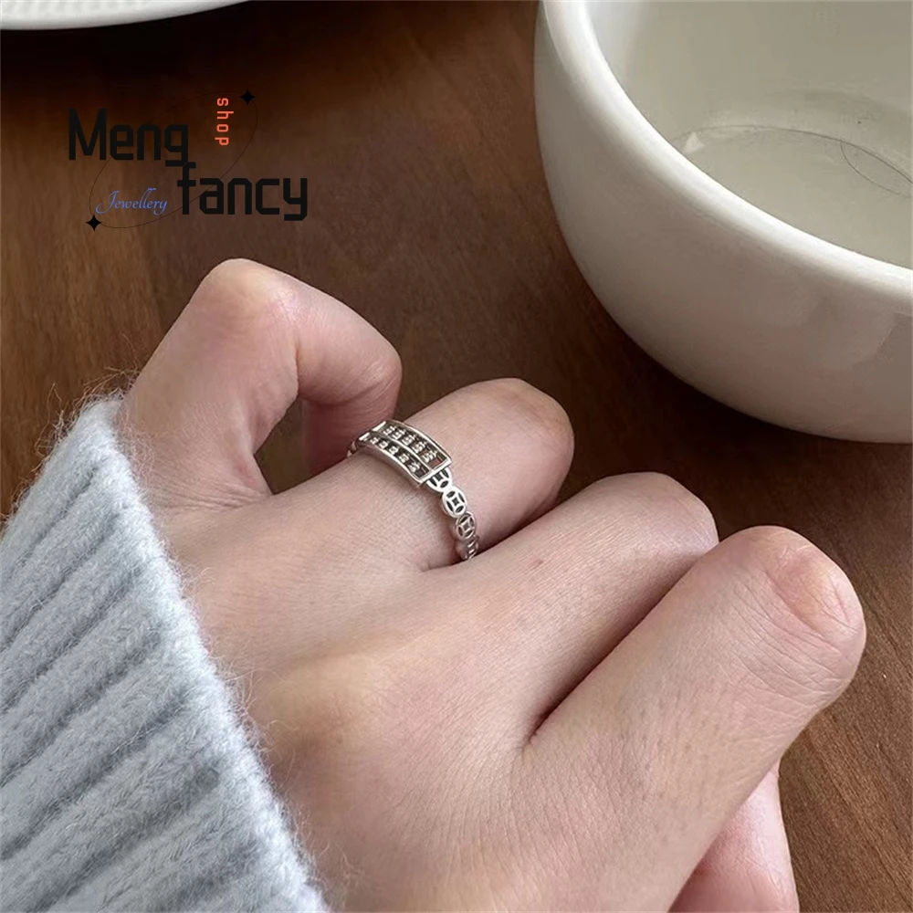 New Abacus Coin Ring Is A Niche Design For Women Fashionable Individual And High-End. Opening Is Adjustable Exquisite Elegant