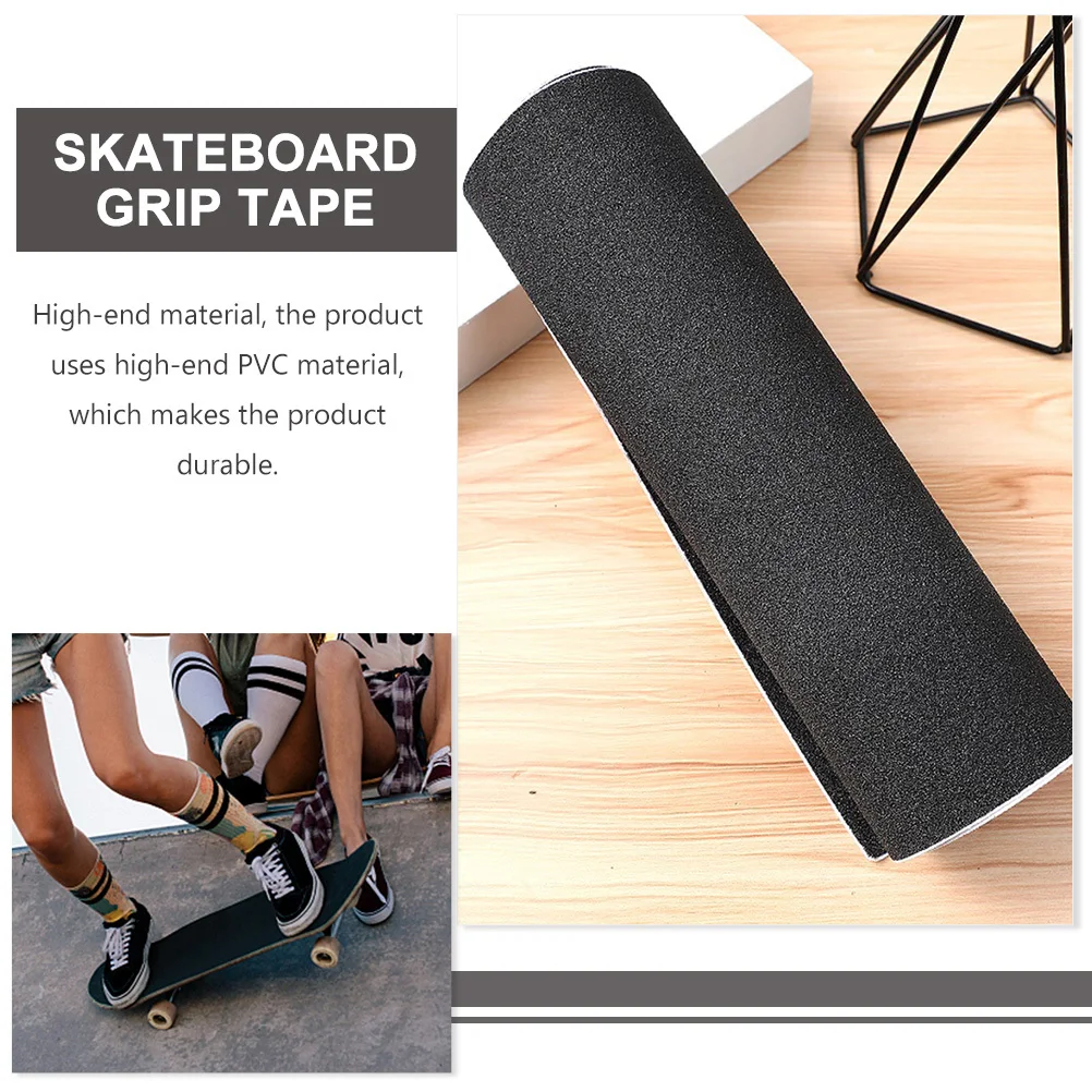 

2 Sheets Anti-Slip Skateboard Tape High-Durability PVC Replaceable Decorative Design for Long-Lasting Board