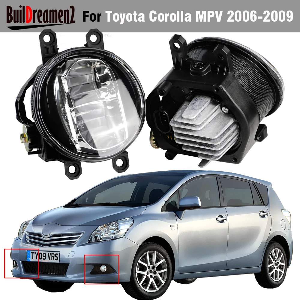 2 X 30W H11 Canbus LED Fog Light For Toyota Corolla Verso MPV 2006 2007 2008 2009 Upgrade Car Front Fog Lamp DRL High Bright