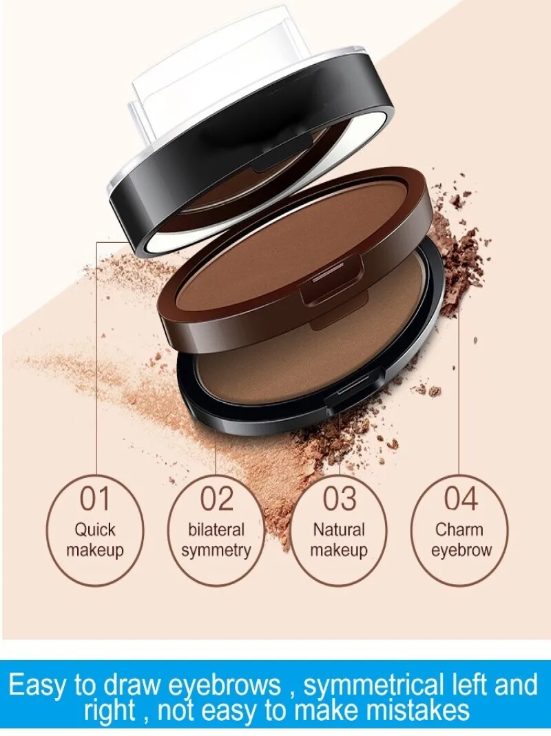 Drawing eyebrow artifact lazy stamp eyebrow powder one eyebrow waterproof sweatproof not easy to stain beginner makeup