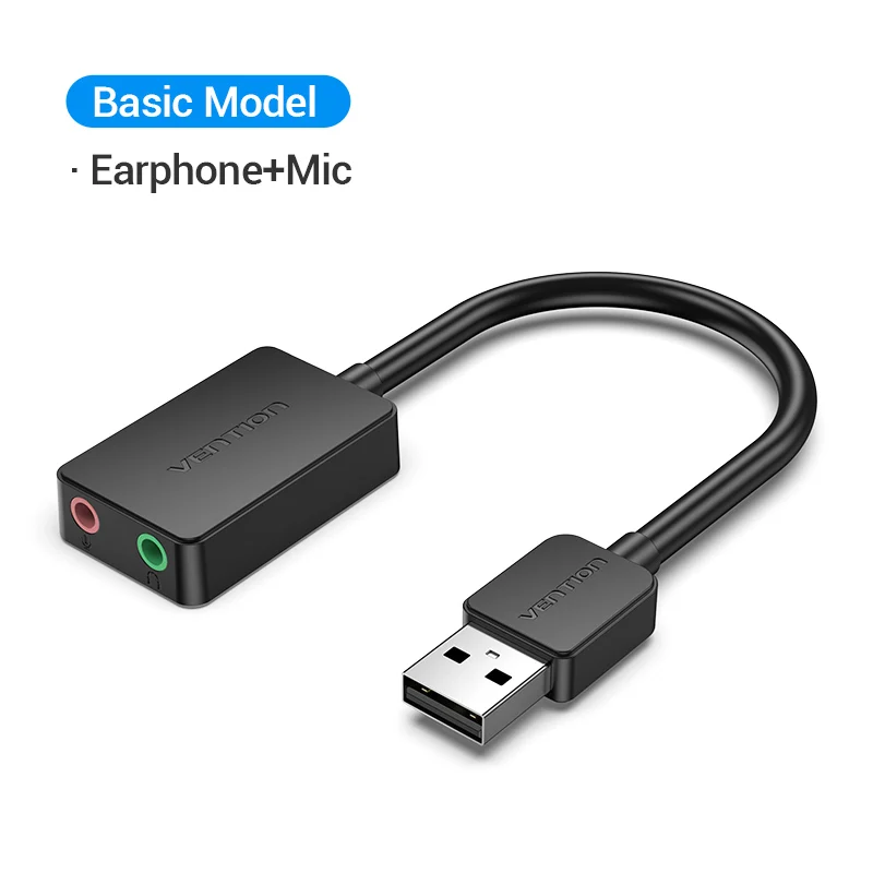 Ventie USB Externe Geluidskaart USB naar 3.5mm Audio Adapter USB naar Oortelefoon Microfoon voor Macbook Computer Laptop PS4 Geluidskaart