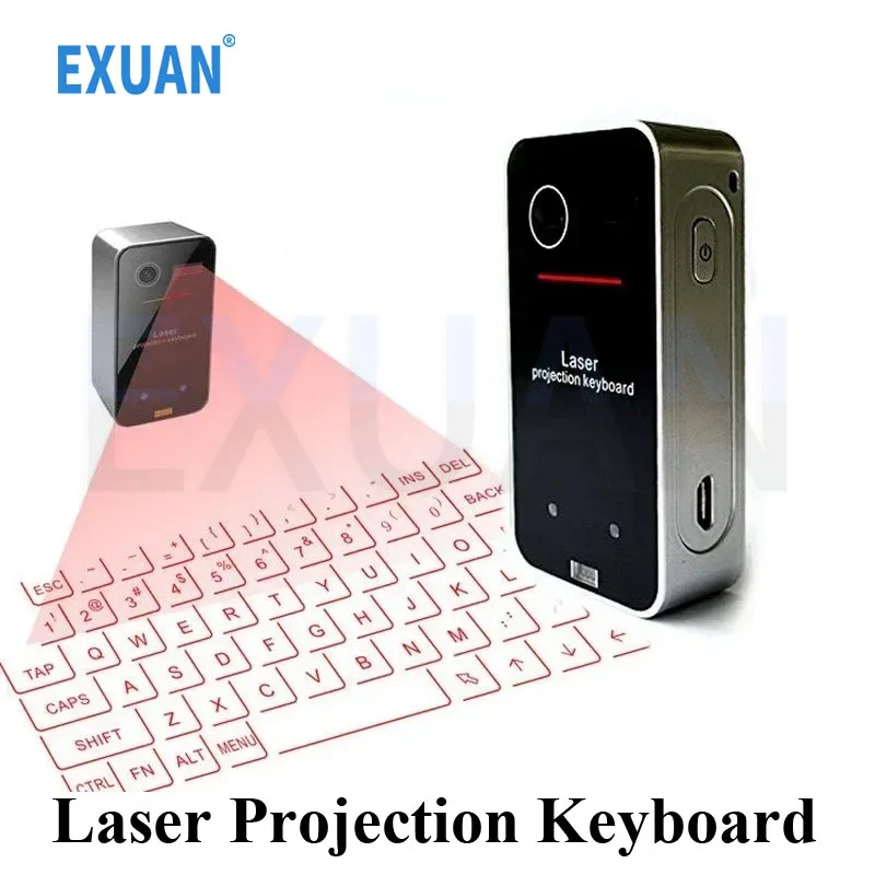 Portable Bluetooth Virtual Laser Keyboard Wireless Projector Keyboard with Mouse Function for Iphone Tablet Computer Phone