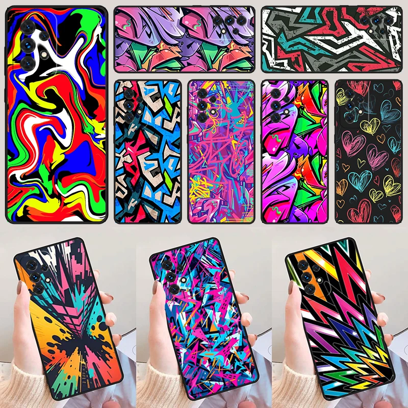

Colorful lines Abstract Graffiti art For Samsung A52 A72 A73 A20e A21S A50 A70 A11 A12 A42 A31 A40 A51 A71 A32 A80 Phone Case