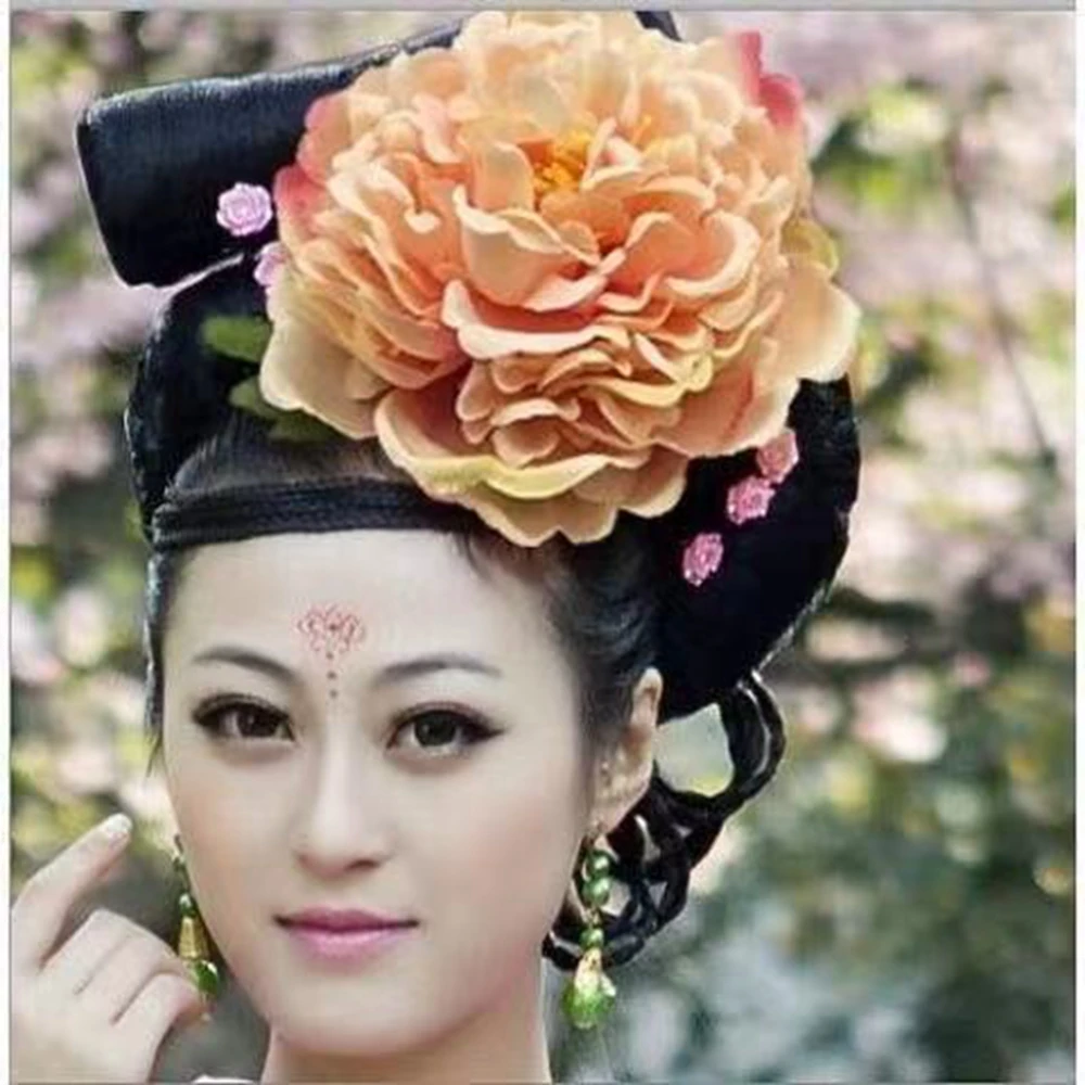 Moutan Peony  Artificial Flower Hair Clip  Brooch Beach Party COS Hair Accessory Hair Ornament