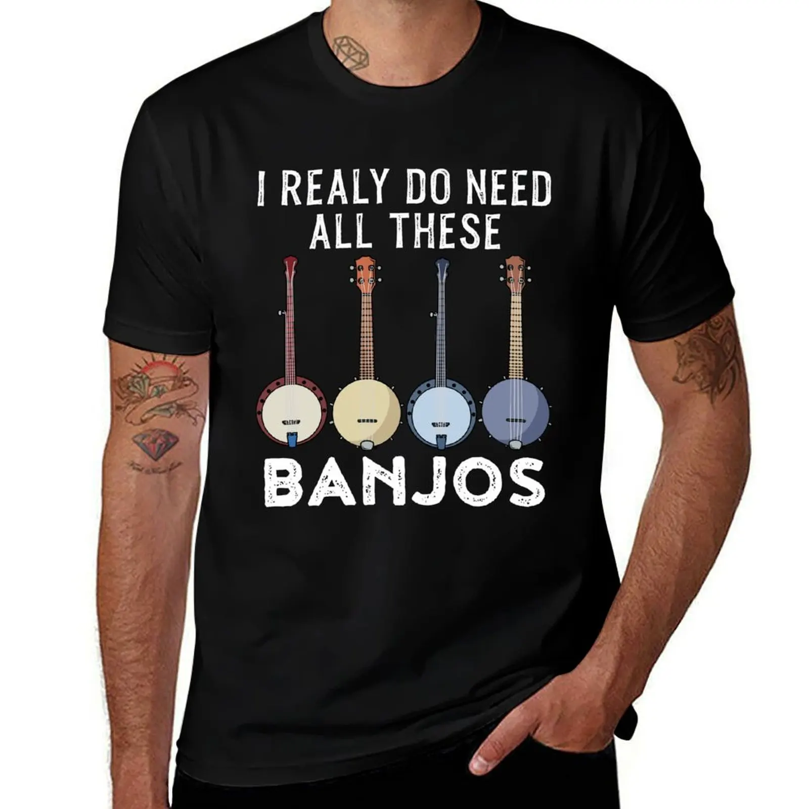 Bluegrass Banjo Shirt Country Music Banjo Gift Stringband T-Shirt Holiday Party for Men T-Shirt