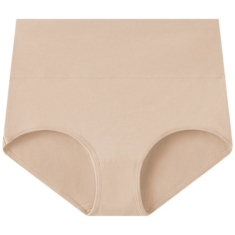 5 Stück Damen-Höschen mit hoher Taille, Baumwolle, Übergröße, Shaper, einfarbig, atmungsaktiv, Bauchunterstützung, Unterwäsche, sexy Dessous für Damen – Detail 14