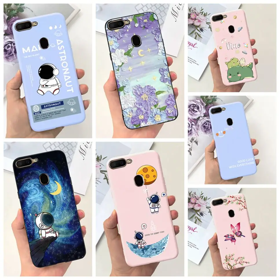 Cover For Oppo A5s CPH1909 Case Flower Butterfly Soft Silicone Shockproof Back Cover For Oppo A5s OPPO AX5s 6.2