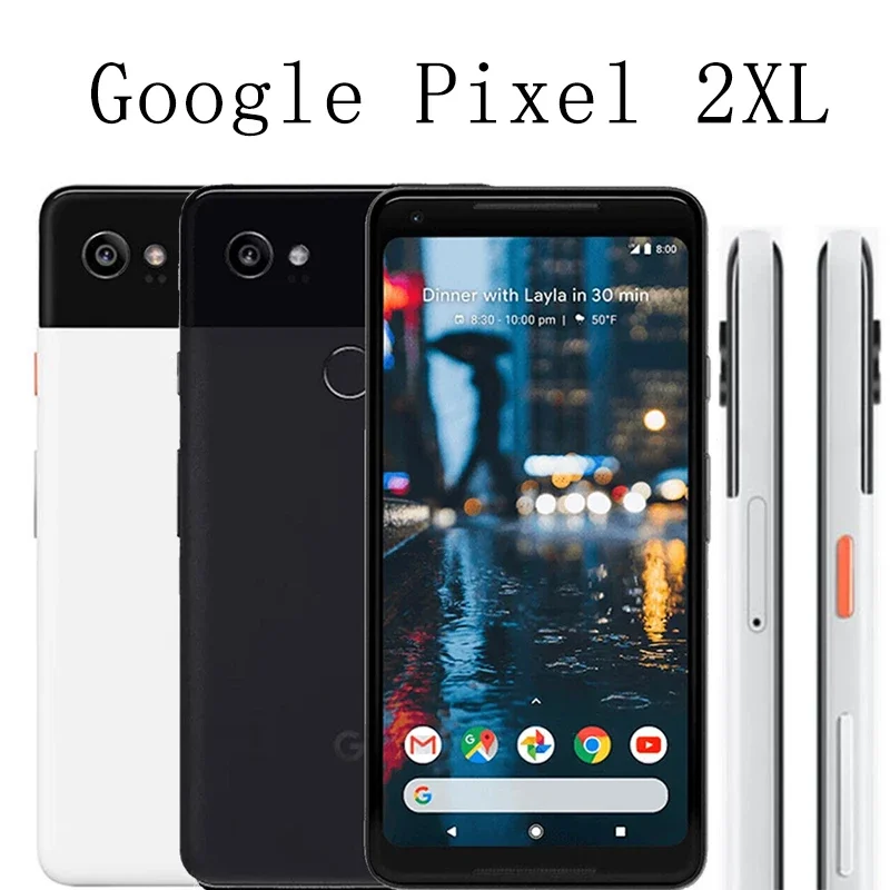 Unlocked Original Google Pixel 2XL 4G Mobile Phone 2XL 4GB+64GB/128GB ROM 6.0'' NFC FingerPrint 12.2MP+8MP Android Smartphone