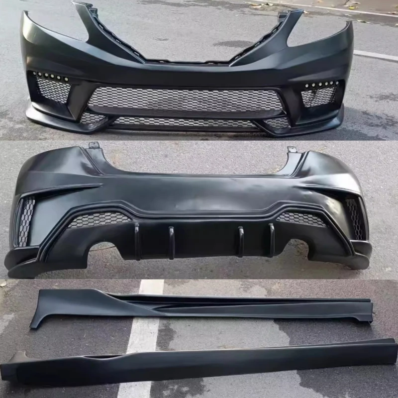 Kit de carrocería para Nissan Tiida 2011-2015, conjunto de faldas laterales de parachoques trasero delantero sin pintar modificado, accesorios para automóviles