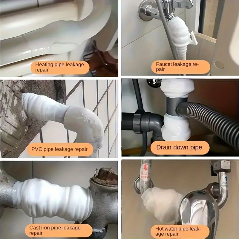Self-Fusing Silicone Tape - Instant Water Leak Repair, a Heavy-Duty Waterproof Sealant Suitable for PVC, Glass, Metal, and Stone