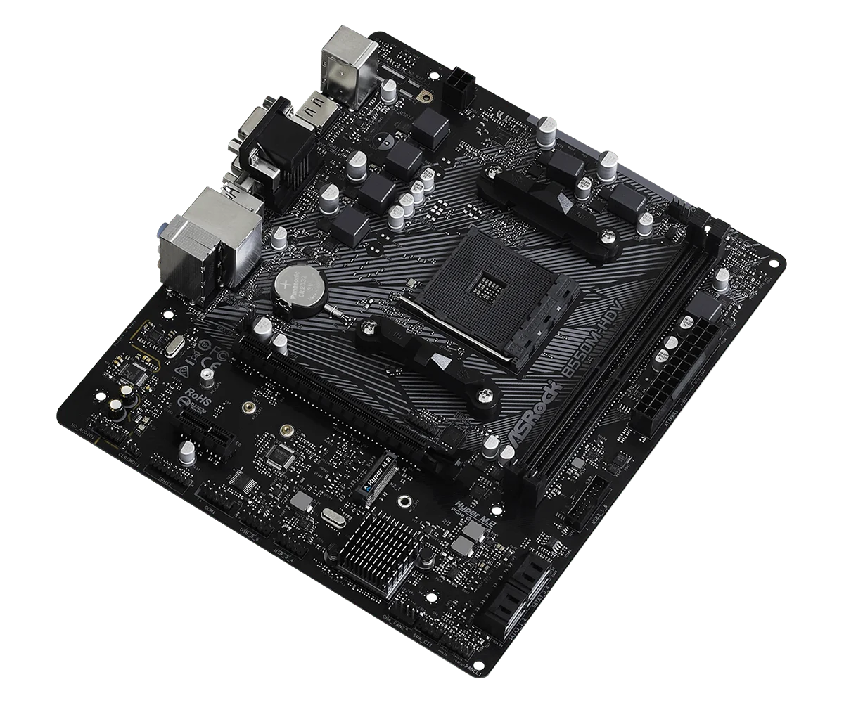 B550 Motherboard ASRock B550M-HDV Used Motherboard Socket AM4 DDR4 64GB M.2 USB3.2  HDMI Micro ATX support Ryzen 4700G cpu