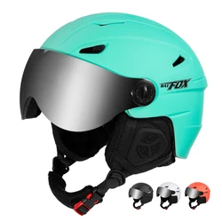 BATFOX-Casque de Ski Unisexe pour Adulte, Demi-Couvert, Anti-Impact, Skateboard, Sécurité Neige, Neuf, 506