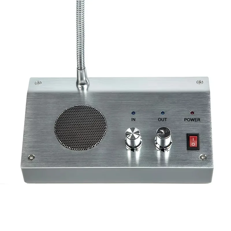 Communication 2-Way Interphone Window Audio Ticket Office Intercom System