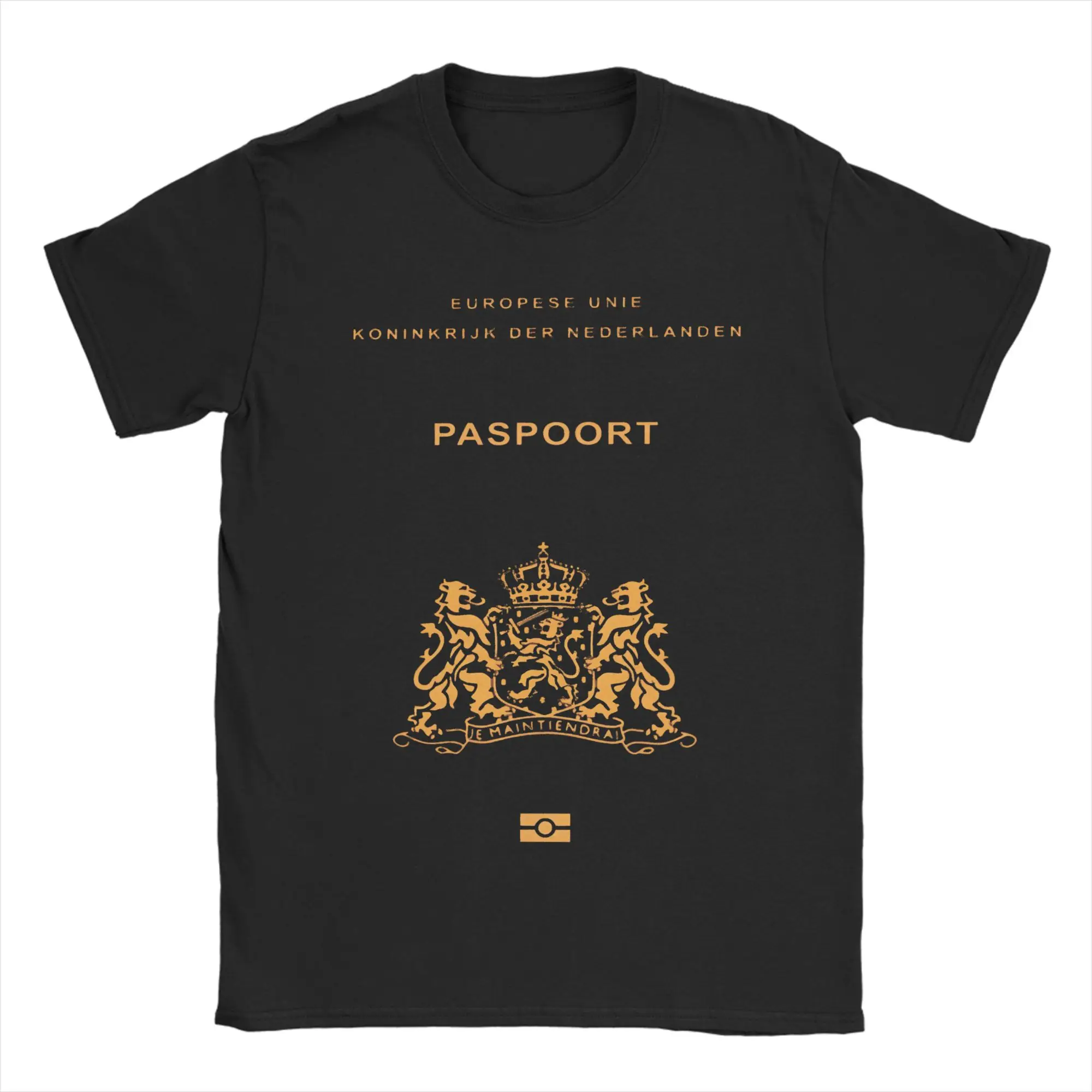 Netherlands Passport T Shirt Summer  100 Cotton T-Shirts For Men Printed Tshirt Short-Sleeve Y2K Casual Tees