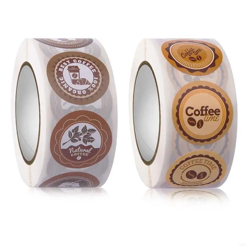 G8TA 500 Pieces Coffee Drinks Stickers Gift Wrap Labels for Coffee Cups Greeting Card