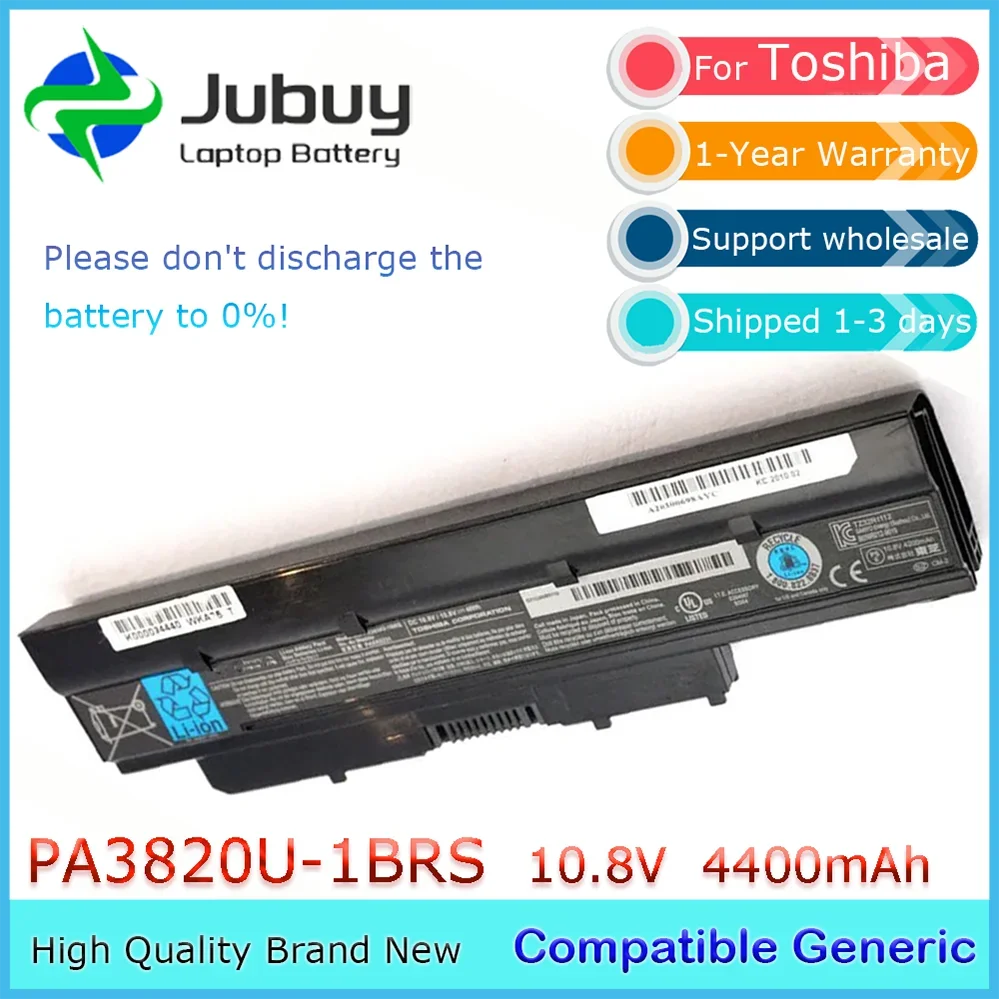 

High quality 10.8V 4400mAh PA3820U-1BRS Notebook Battery for Toshiba Satellite DynaBook T215D T230 T235 Mini NB500 NB505