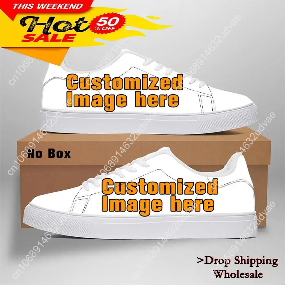 Fashion Men Canvas Shoes Customized Image Logo Casual Sneakers 2020 Male Teenager College Footwear Tenis DIY Dropshipping