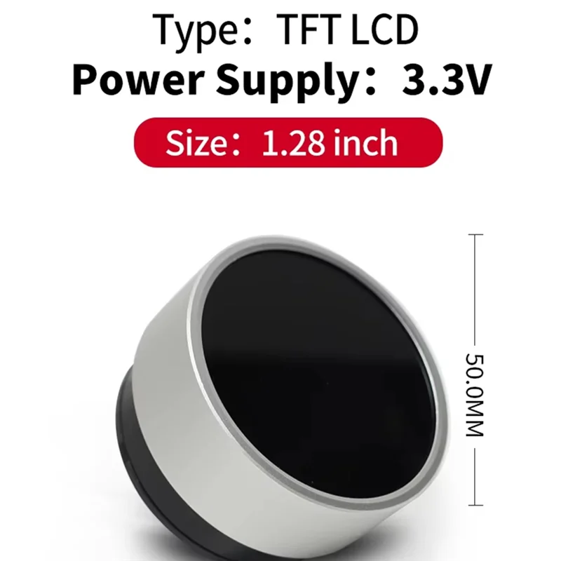 N96R 1.28 "240X 240 شاشة ذكية مستديرة المنفذ التسلسلي IPS TFT وحدة LCD 240X240 مقبض دائري العرض