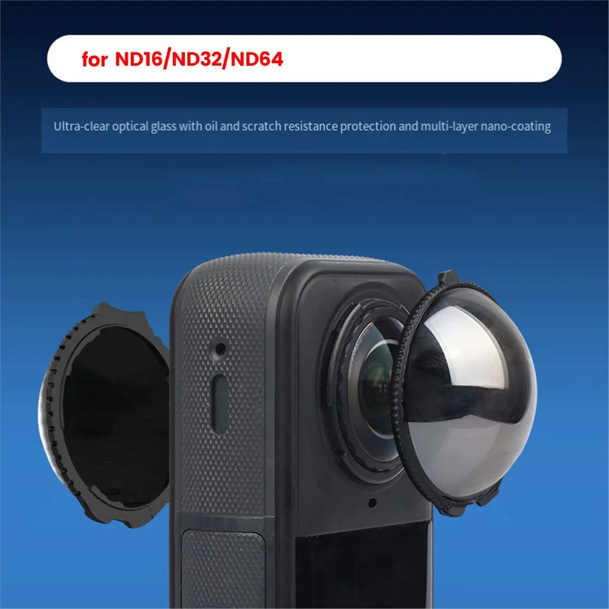 

(ABDH) ND-фильтры ND16 для Insta360 X5: аксессуары для защиты объектива камеры с эффектом киноэффектного размытия