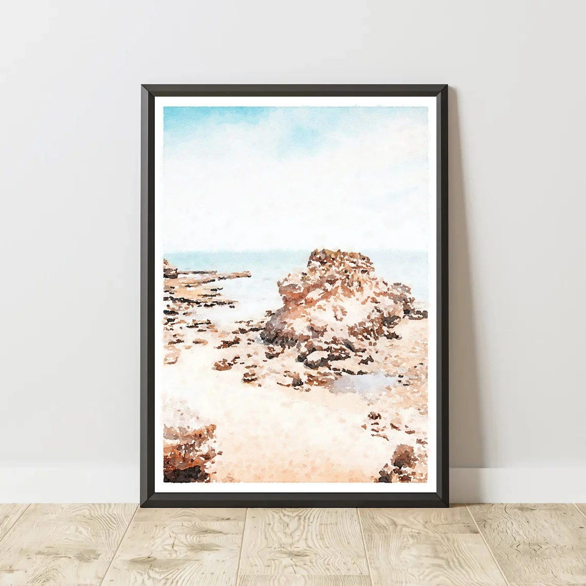 سورينتو فيكتوريا أستراليا طباعة ألوان مائية فنية، منظر طبيعي للشاطئ، لوحة ديكور ساحلية مطبوعة على القماش لتزيين المنزل #3