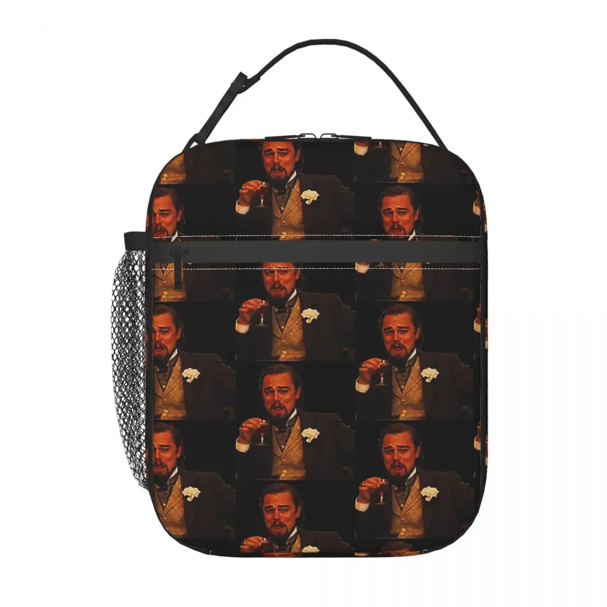Laughing Leonardo DiCaprio Insulated Lunch Bag for Women Kids Portable Food Boxes Thermal Lunch Box Tote