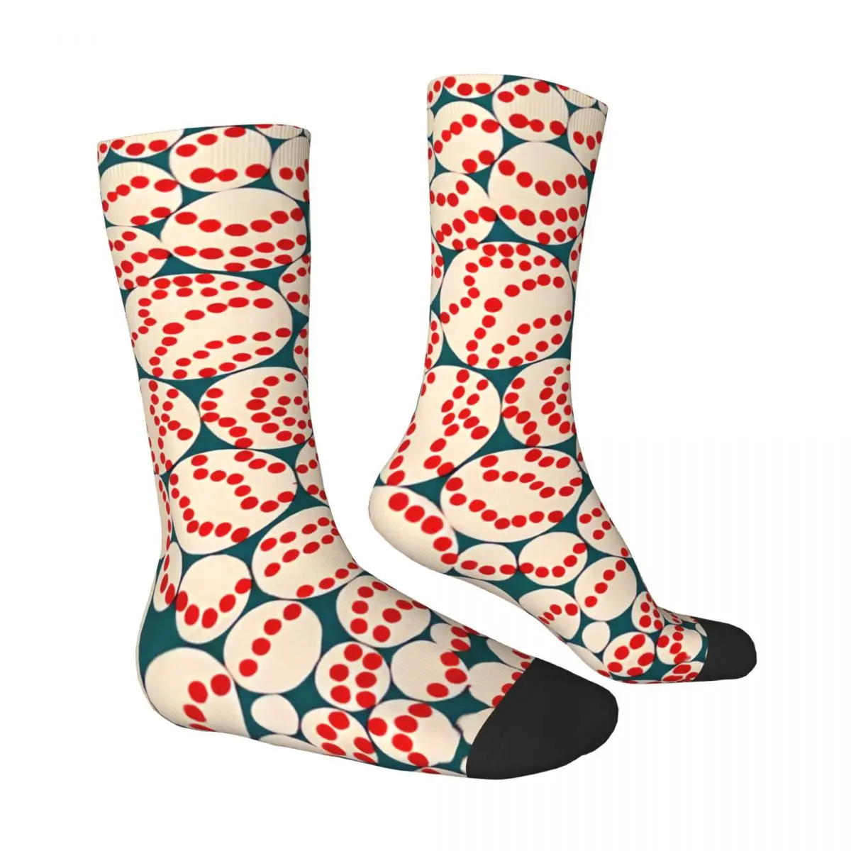 Yayoi Kusama Japanese Artist White Liner Men Women Socks Windproof Novelty Spring Summer Autumn Winter Stockings Gift