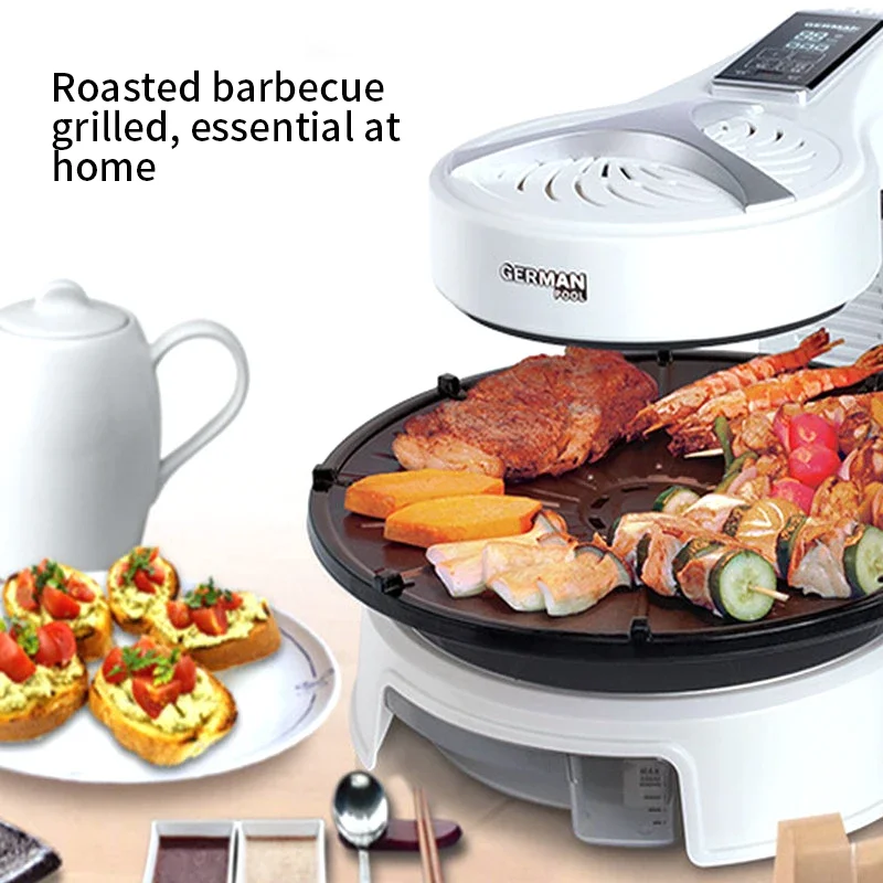 Forno eletrônico sem fumaça doméstico, Forno elétrico antiaderente para churrasco, KQB-315