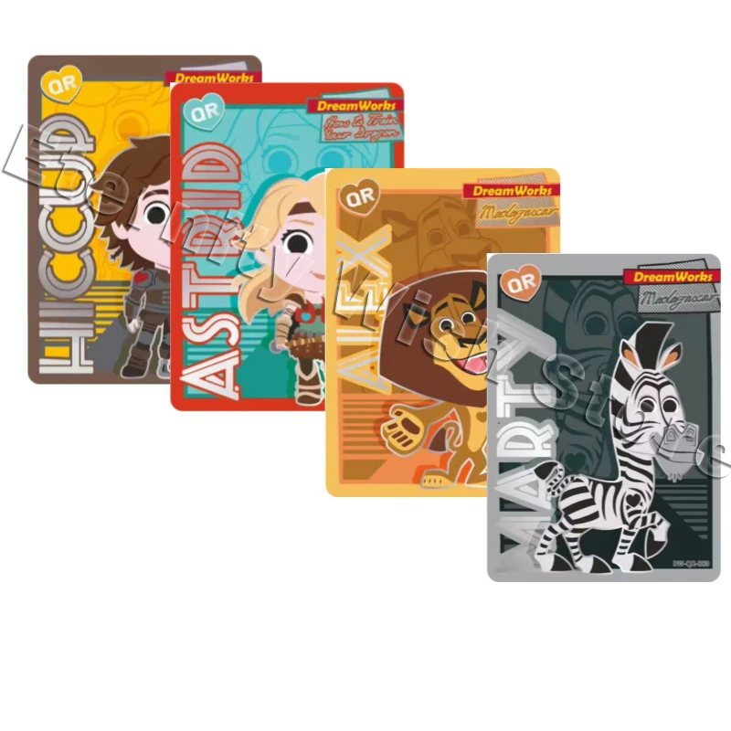 Original URP-Serie 001-006 Kung Fu Panda-Karten PO Felix The Cat POPPY MARTY TOOTHLESS TIGRESS CASPER ALEX