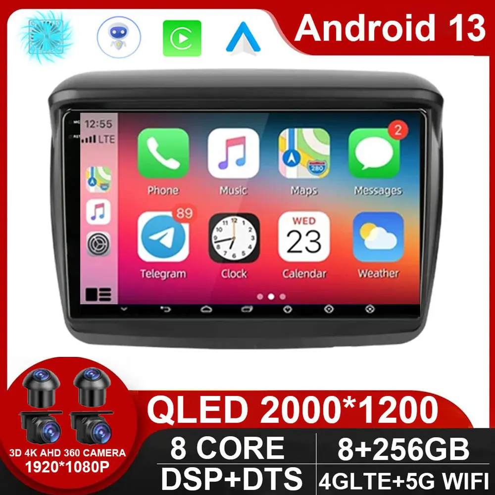 

2Din Android 13 Auto Radio Multimedia For Mitsubishi Pajero Sport 2 L200 Triton 2008 - 2016 Carplay Video Player Head Unit