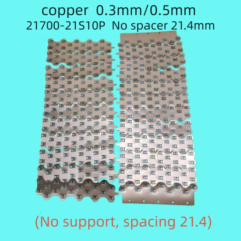 Module de batterie de stockage d'énergie personnalisable, barre omnibus en cuivre 21S10P, bande composite cuivre-nickel format W, cuivre T2 0,3 mm 0,5 mm