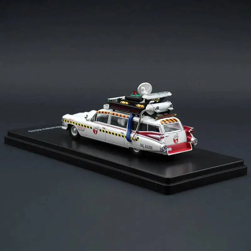 YS In Stock 1:64 Ghostbuster Miller Meteor 1959 Ecto-1A Diecast Car Model Collection Toys