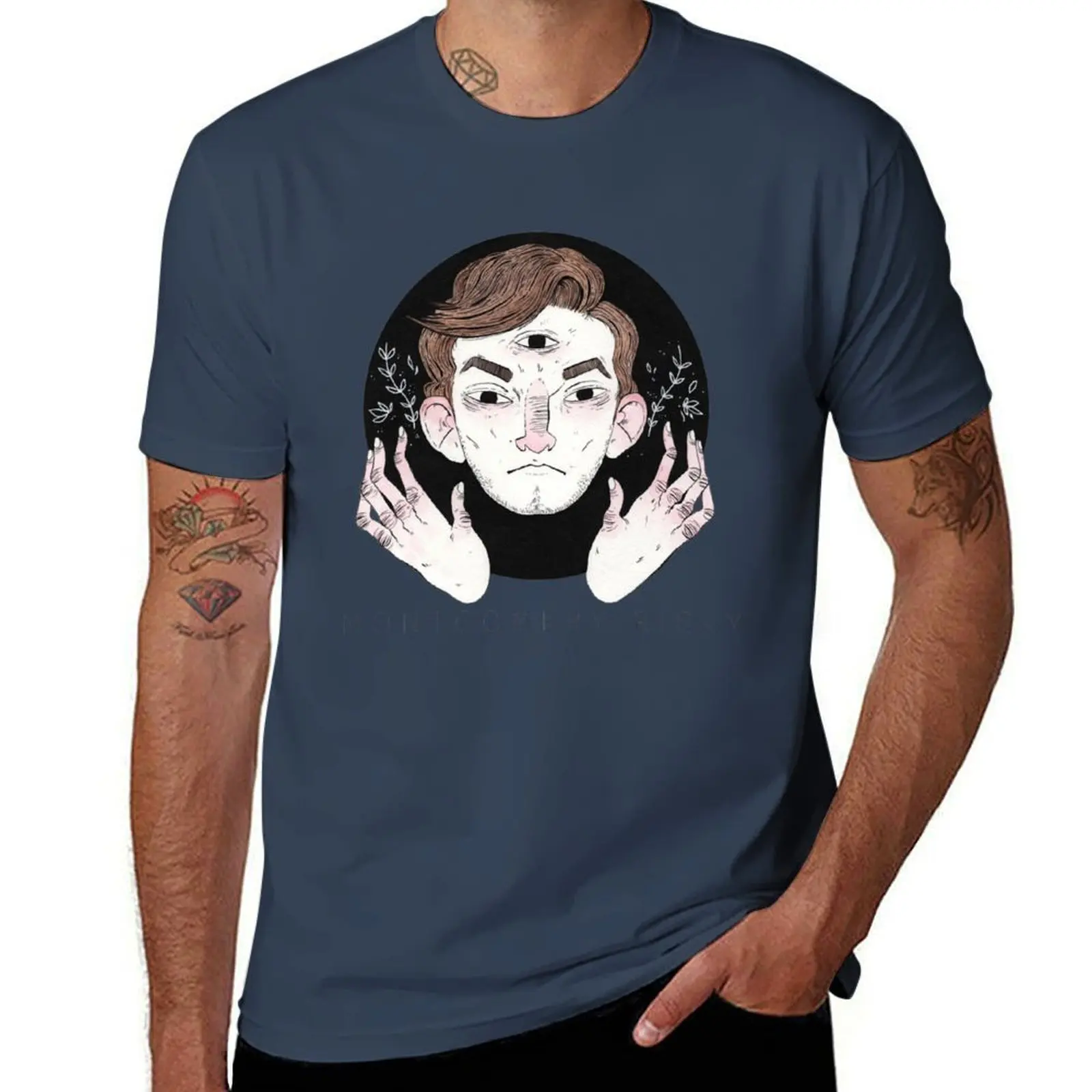 

WHITE MONTGOMERY RICKY T-Shirt Trendy Print Short Sleeve T-Shirt