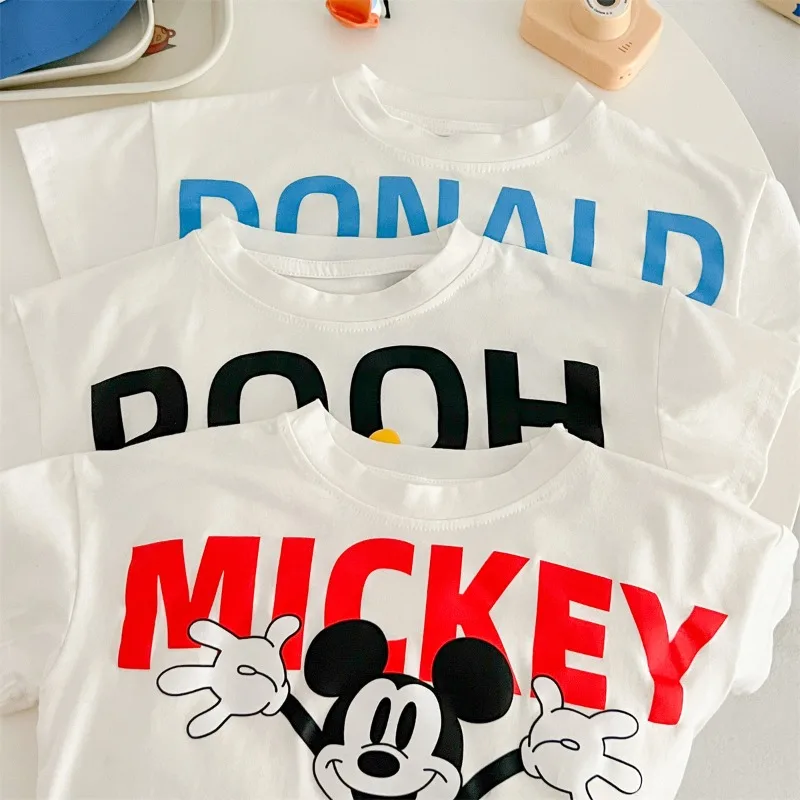 Summer Newborn Bodysuit Sock Hat 3pcs Set Cartoon Mickey Mouse Boys Girls Jumpsuit Infant Costume Short Sleeve Clothing K6182