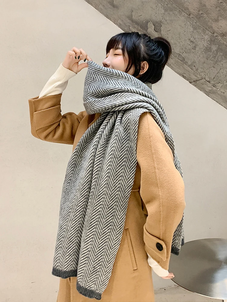 Fashion Imitation Cashmere Women Plaid Scarf Winter High Quality Wrap Thick Shawl Pashmina Female Scarve Foulard Bufanda Stoles