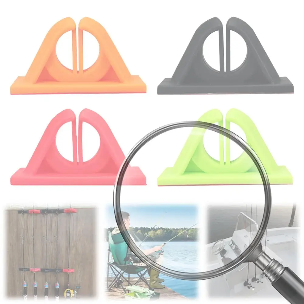 

Набор из 4 силиконовых держателей для удочек настенного крепления, крепления для удочек на стену и для хранения в гараже