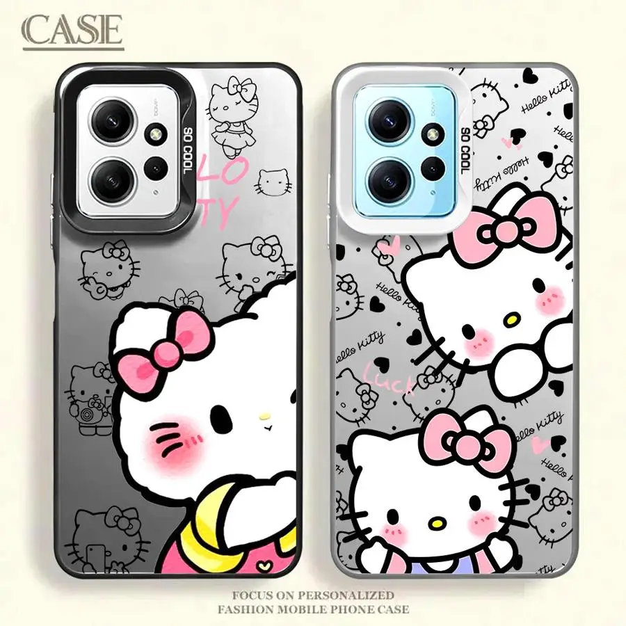 Sanrios casing ponsel Hello Kitty, pelindung TPU lembut untuk Xiaomi Redmi Note 13 12 Pro 12S 10 s 11 Pro Plus 11s 10