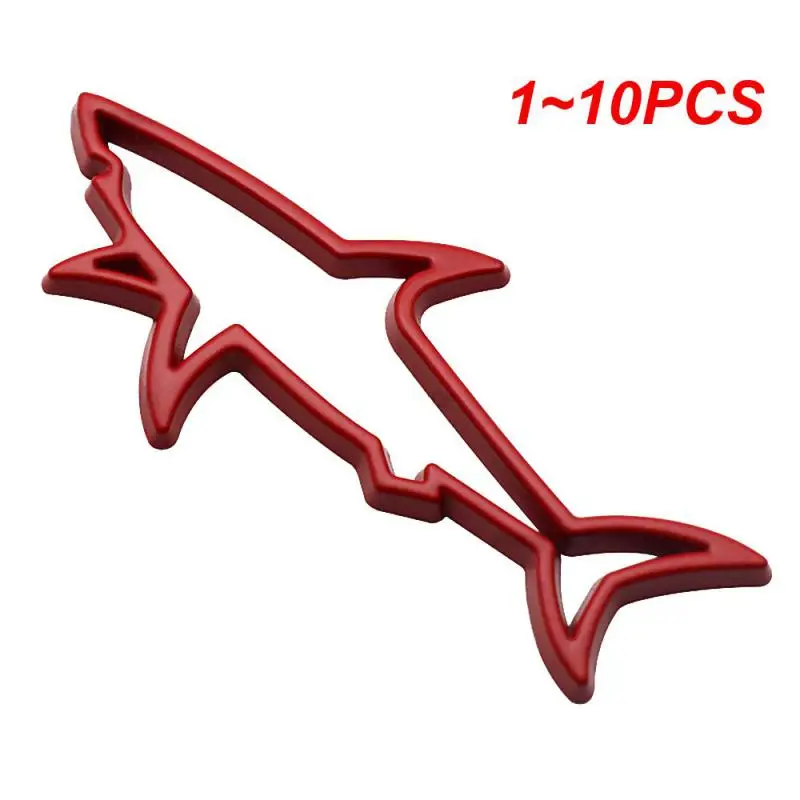 1~10PCS Universal Metal Car Styling Sticker Hollow Fish Shark Emblem Badge Decals Automobiles Motorcycle Computer Fuel