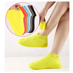 Reusable Waterproof Silicone Shoe Covers Unisex Rain Shoe Covers Rain Boots Non Slip Shoe Protector for Cycling Camping Travel