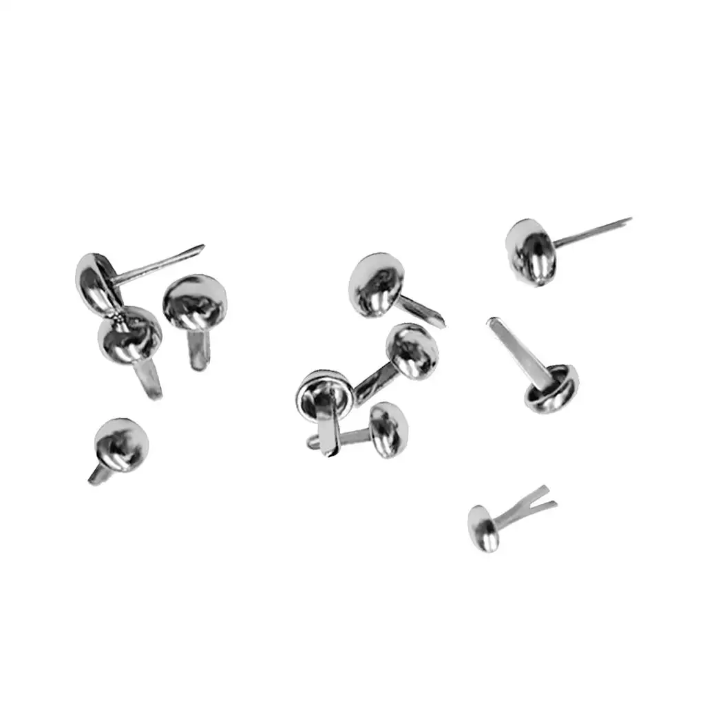 100szt Punk Rivet Metal Studs s Spike Round Screw Craft DIY Decor Silver