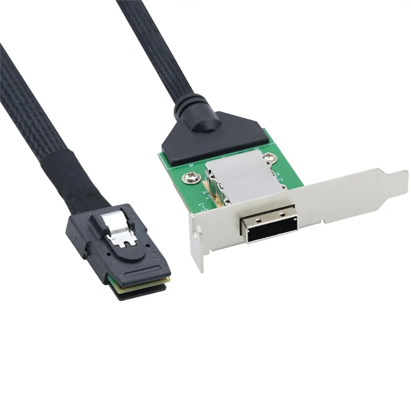 مضيف داخلي عالي الدقة Mini SAS إلى SAS HD SFF-8088 أنثى مع دعامة منخفضة تتصل بكابل محول القرص الصلب