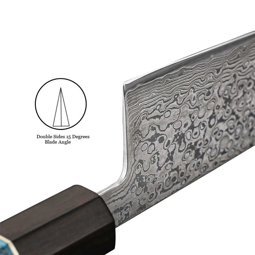 Real Damascus Steel Knife Blank DIY Customized Kitchen Knife Blade Handmade Forging OEM/ODM Foundry Production Custom Logo