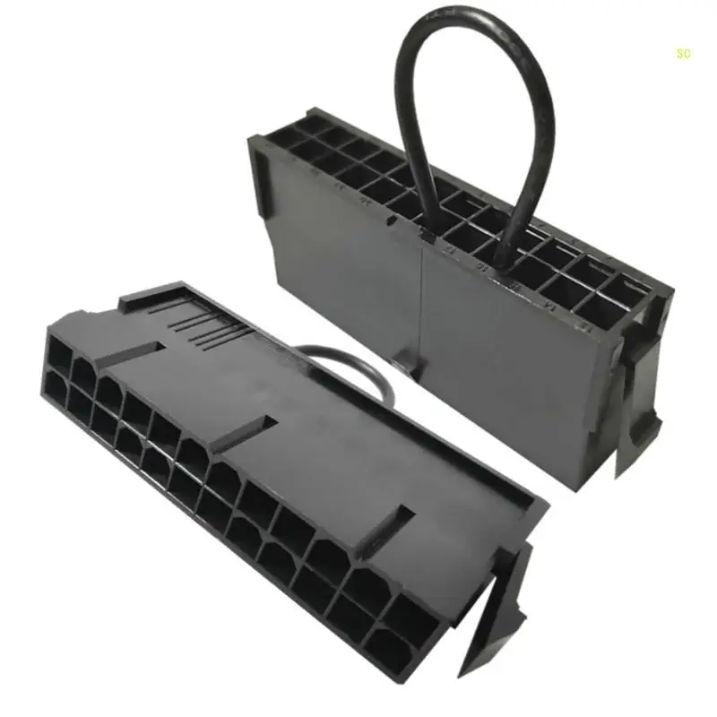 24-Pin ATX เปิด/ปิดจัมเปอร์สะพาน PSU ทดสอบสำหรับหัว 24Pin สีดำ Dropshipping