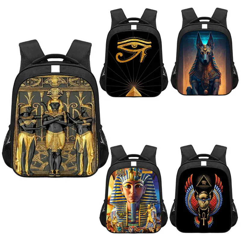 

Ancient Egypt God Anubis Backpacks Eye of Horus Travel Bags Ancient Egyptian Pharaoh Laptop Book Bags Scarab Totem School Bag