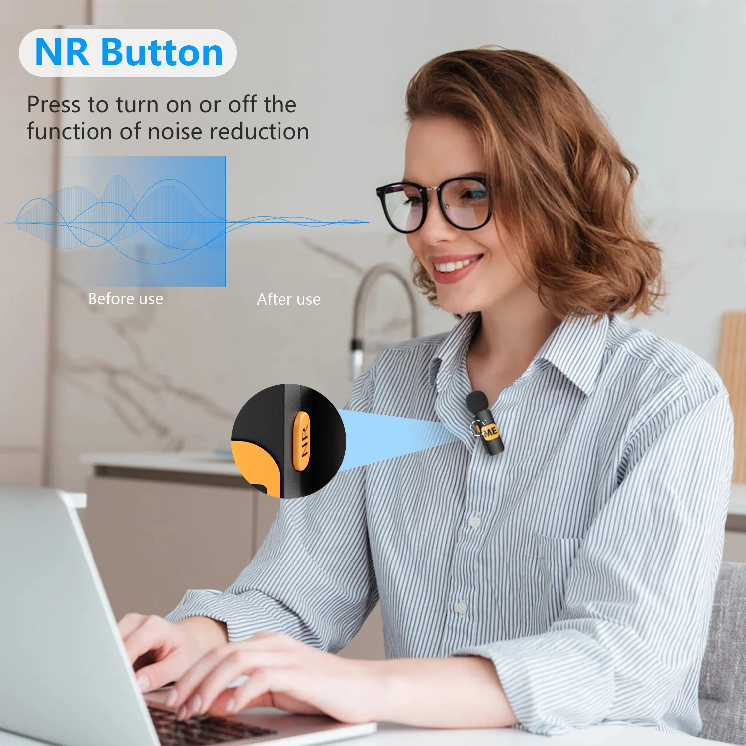 ميكروفون BOYA MIC-S لاسلكي Lavalier لطية صدر السترة لهاتف iPhone iPad Android PC والكمبيوتر المحمول والألعاب والبث المباشر وتسجيل يوتيوب