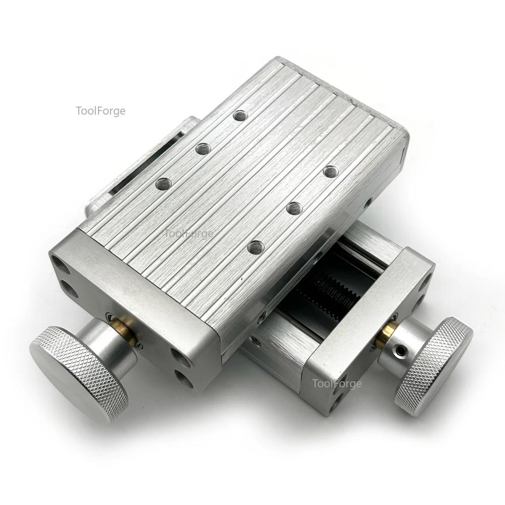 Two-Dimensional Welding Torch Moving Slide Fine-Tuning Torch Holder Cross Table Welding Gun Rack XY Axis Slider Stroke 60MM