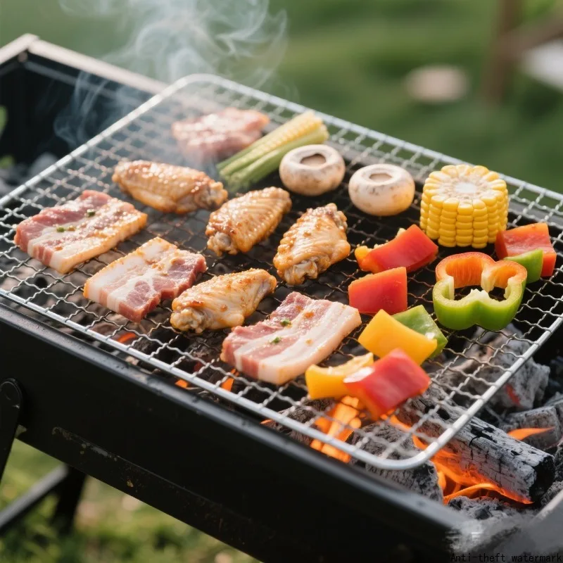 2026 Flagship Selection Ultralight Portable Disposable BBQ Grill Net: Even Heating, Easy to Clean, Food-Grade Galvanized