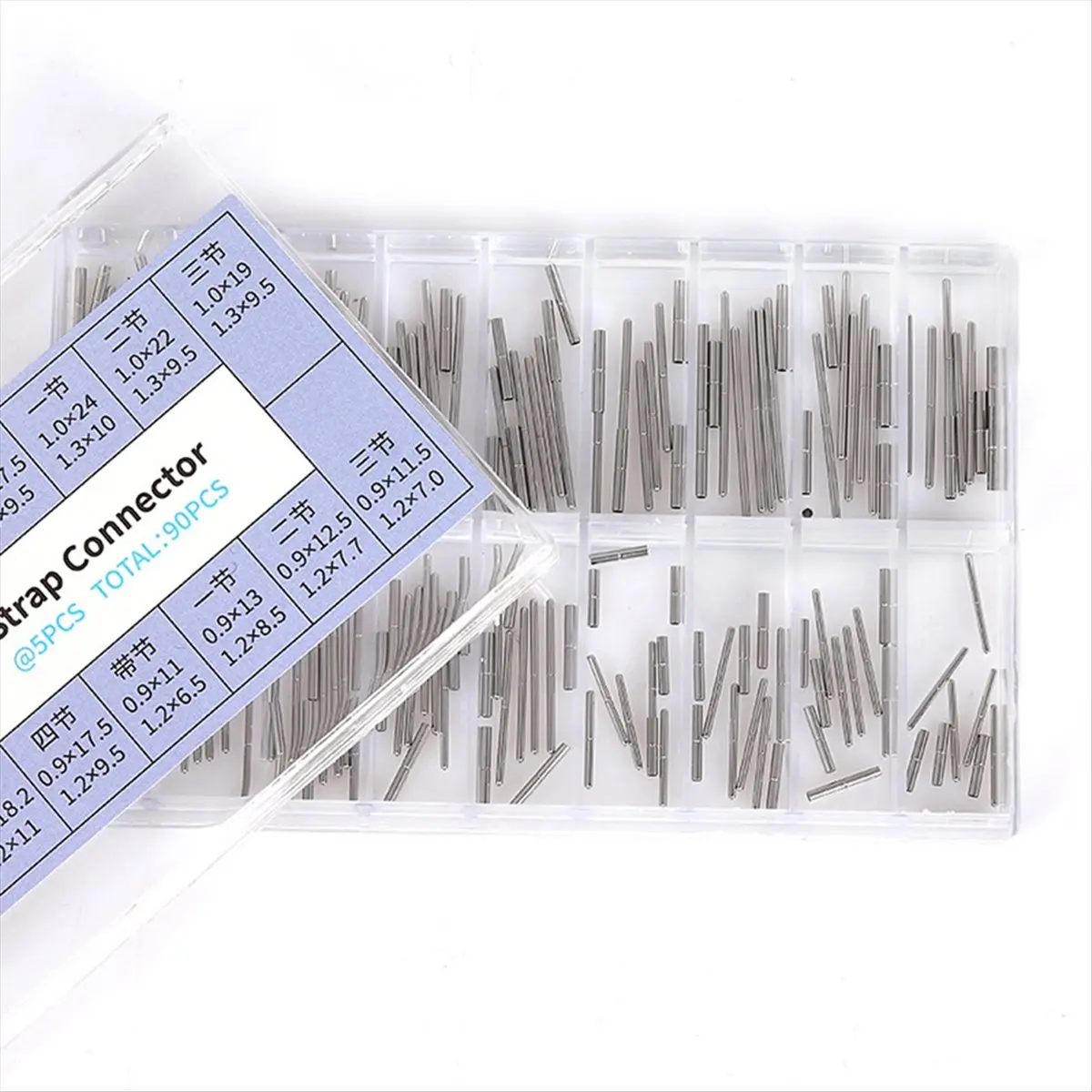 MALL 90Pcs Bracelet Removable Link Pin Tube Set for 35/38mm Constellation Clasp Watch Repair Tool for Watchmakers